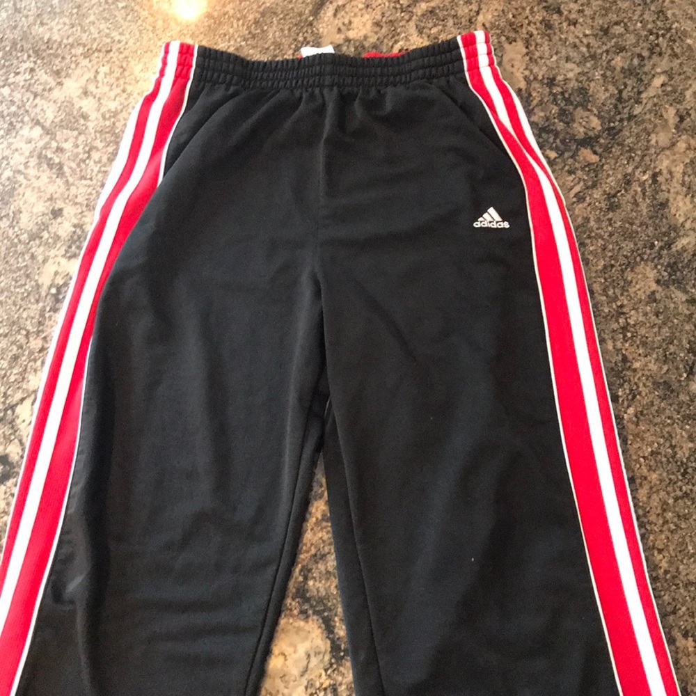 Adidas Black and Red Track pants
